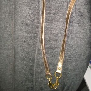 Coach Gold and Brown 43" Strap